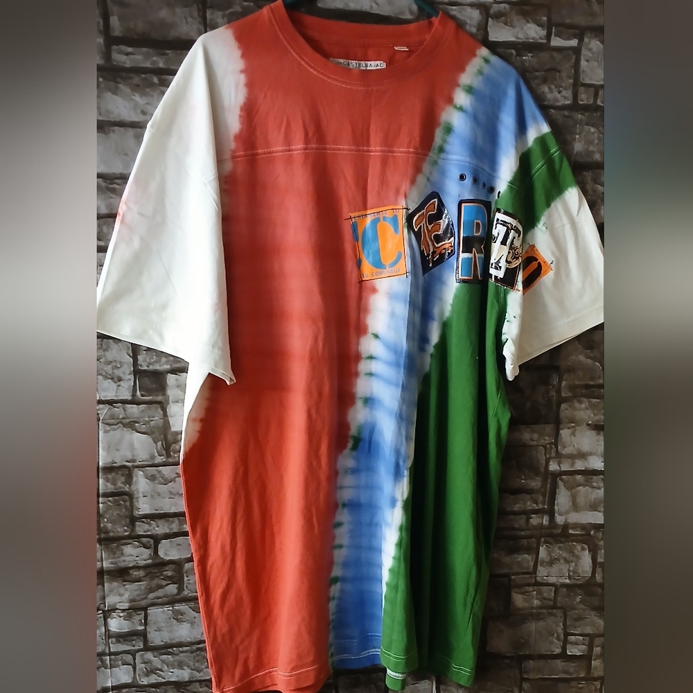 JC De Castelbajac Colorful Tie-Dye Men's Shirt